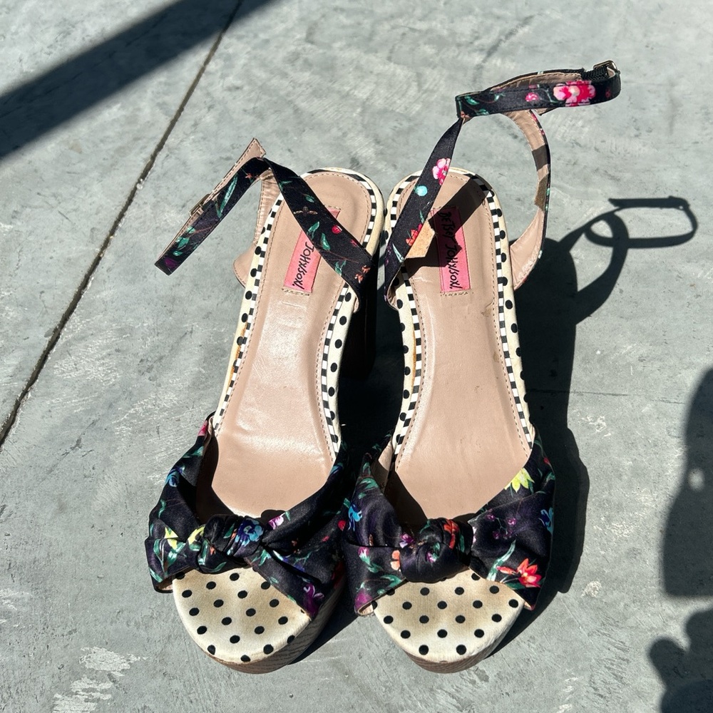 Betsey Johnson Floral Platforms (SOLD)